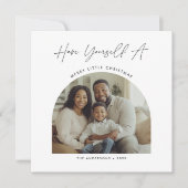 Kalligrafie Heb Jezelf Kerstboog Foto Feestdagenkaart (Voorkant)