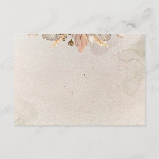 Kalligrafie Herfst Boho Capture The Love QR-code Informatiekaartje (Achterkant)