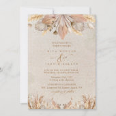 Kalligrafie Herfst Boho Script Huwelijksuitnodigin Kaart (Voorkant)