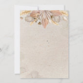 Kalligrafie Herfst Boho Script Huwelijksuitnodigin Kaart (Achterkant)