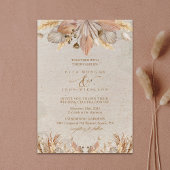 Kalligrafie Herfst Boho Script Huwelijksuitnodigin Kaart