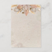 Kalligrafie Herfst Boho Script Wedding Details Informatiekaartje (Achterkant)