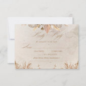 Kalligrafie Herfst Boho Script Wedding RSVP Kaartje (Voorkant)
