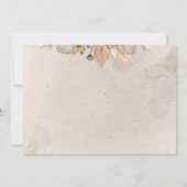 Kalligrafie Herfst Boho Wedding Save the Date Kaar (Achterkant)