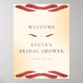 Kalligrafie Herfstblad Bruiloft Feest Welkom Poster (Voorkant)