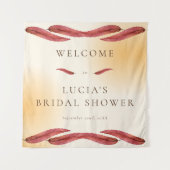 Kalligrafie Herfstblad Bruiloft Feest Welkom Wandkleed (Voorkant)