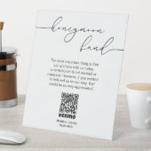 Kalligrafie Honeymoon Fund QR Code Sign Reclamebord Met Voetstuk (Insitu)