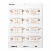  kalligrafie honingbijlabel etiket (Full Sheet)