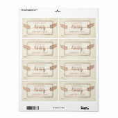 kalligrafie honingbijtak etiket (Full Sheet)