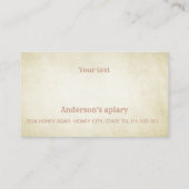  kalligrafie honingbijtak visitekaartje (Achterkant)