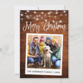 Kalligrafie Hood Lichten Instant Camera Foto Feestdagenkaart (Voorkant)