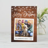 Kalligrafie Hood Lichten Instant Camera Foto Feestdagenkaart (Staand voorkant)