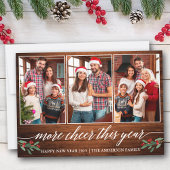 Kalligrafie Hout Meer Cheer Dit Jaar 3 Foto Feestdagenkaart