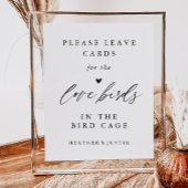 Kalligrafie Huwelijk Vogelkooi Huwelijkskaarten Bo Poster