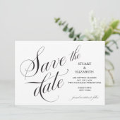 Kalligrafie Huwelijkskaart Bewaar de Datum Save The Date (Staand voorkant)