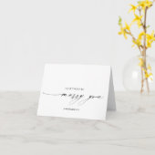 Kalligrafie Ik kan niet wachten om met je trouwdag Kaart (Gele Bloem)