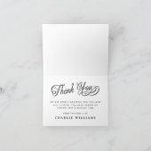 Kalligrafie in liefdevolle herinnering begrafenis bedankkaart (Binnen)