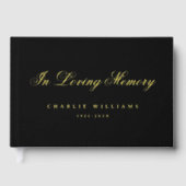 Kalligrafie in liefdevolle herinnering begrafenis  gastenboek (Voorkant)