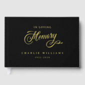 Kalligrafie in liefdevolle herinnering begrafenis  gastenboek (Voorkant)