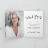 Kalligrafie in liefdevolle herinnering begrafenisf bedankkaart (Binnen)