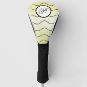 Kalligrafie Initiaal Boter Geel Ombré Golfheadcover (Voorkant)