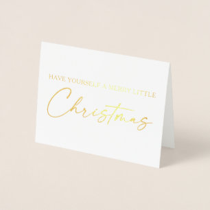 Kalligrafie Ink Pen Script Christmas Gold Folie Folie Kaarten