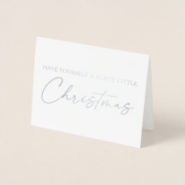 Kalligrafie Ink Pen Script Christmas Silver Foil Folie Kaarten