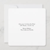 Kalligrafie-inkt kerstfotominimalist feestdagenkaart (Achterkant)