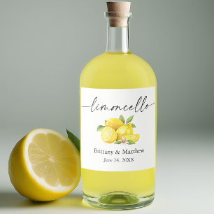 Kalligrafie Inkt Limoncello Aquarel Citroen Likeurfles Etiket