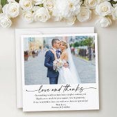 Kalligrafie Inkt Pen Love Wedding Photo Square Bedankkaart