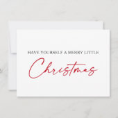 Kalligrafie Inkt Pen Minimale kerstviering Feestdagenkaart (Voorkant)