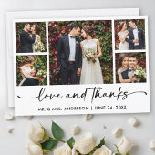 Kalligrafie Inkt Pen Script 5 foto's bruiloft Bedankkaart