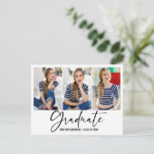 Kalligrafie Inktpen 3 Foto Afstuderen Briefkaart (Staand voorkant)
