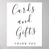 Kalligrafie Kaarten en geschenken teken Poster (Voorkant)