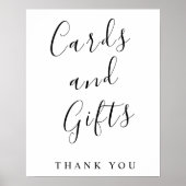 Kalligrafie Kaarten en geschenken teken Poster (Voorkant)