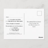 Kalligrafie Kantelbare Uitnodiging Zwart Trouwfees (Achterkant)
