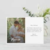 Kalligrafie Kerstfoto Zwangerschapsaankondiging Feestdagenkaart (Staand voorkant)