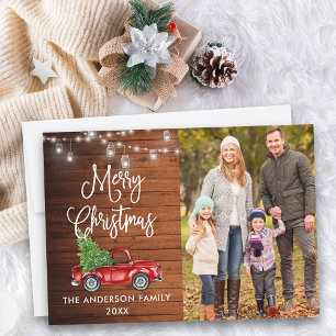 Kalligrafie Kerstmis Wood Jar Lights Feestdagenkaart