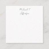 Kalligrafie Klassiek Elegant Gewoon Eenvoudig Informatiekaartje (Voorkant)