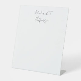 Kalligrafie Klassiek Elegant Gewoon Eenvoudig Reclamebord Met Voetstuk