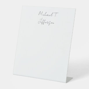 Kalligrafie Klassiek Elegant Gewoon Eenvoudig Reclamebord Met Voetstuk