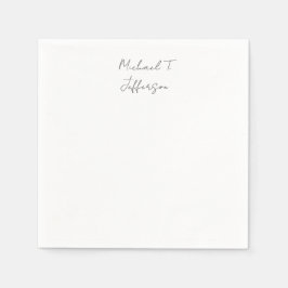 Kalligrafie Klassiek Elegant Gewoon Eenvoudig Servet