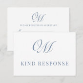 Kalligrafie Klassieke Moderne Huwelijk RSVP Kaartje (Voorkant / Achterkant)