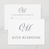 Kalligrafie Klassieke Moderne Huwelijk RSVP Kaartje (Voorkant / Achterkant)