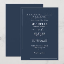 Kalligrafie Klassieke Moderne Huwelijksuitnodiging Kaart