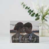 Kalligrafie Kleinere Huwelijksfoto Aankondiging (Staand voorkant)