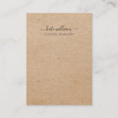 Kalligrafie Kraft Oorbel Display Kaart Visitekaartje (Voorkant)
