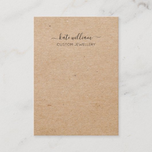 Kalligrafie Kraft Oorbel Display Kaart Visitekaartje (Voorkant)