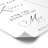 Kalligrafie Kusjes voor Mevrouw Vrijgezellenfeest  Poster (Hoek)