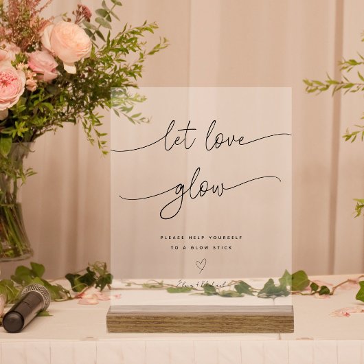 Kalligrafie Laat liefde gloed bruiloft gloed hout Acryl Bord